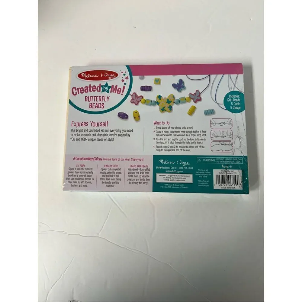 Melissa & Doug created by me Butterfly beads